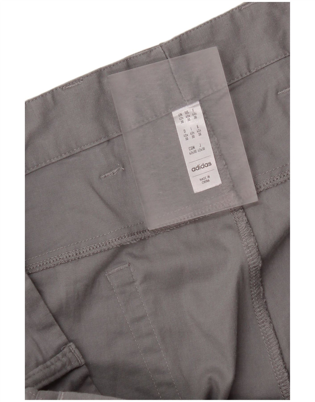 Calça Adidas Masculina Slim Casual W42 L25 Cinza