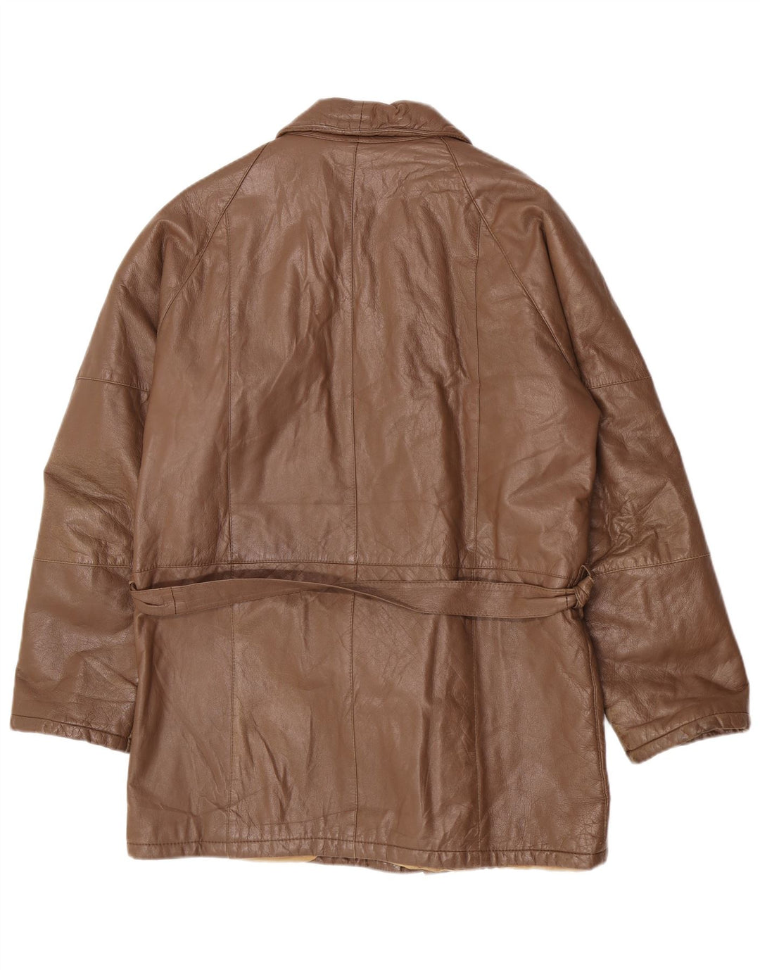 Jaqueta de couro vintage masculina clássica UK 40 grande marrom