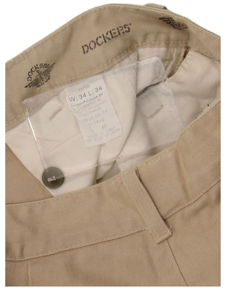 Calça Chino Masculina Dockers Pegged W34 L30 Bege