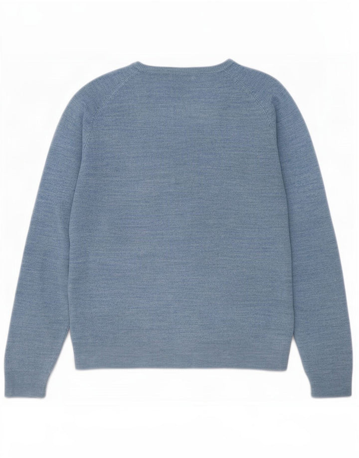 Suéter masculino Marks & Spencer Blue Harbor com decote em V, acrílico médio