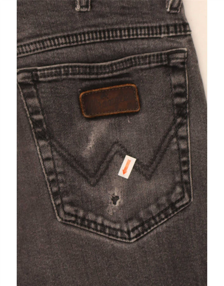 Wrangler Masculino Texas Stretch Straight Jeans W33 L34 Algodão Cinza