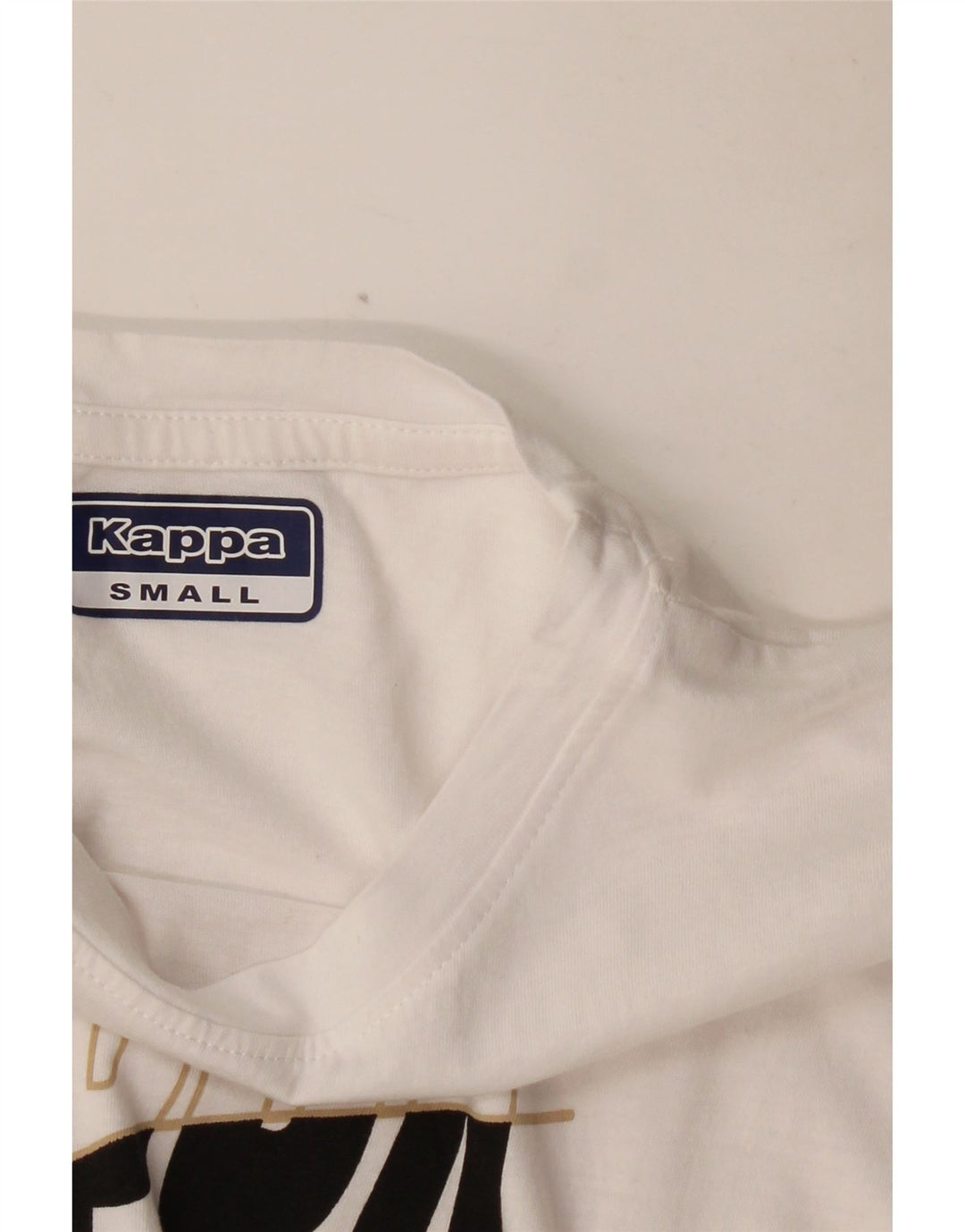 Camiseta feminina gráfica KAPPA UK 10 pequena branca