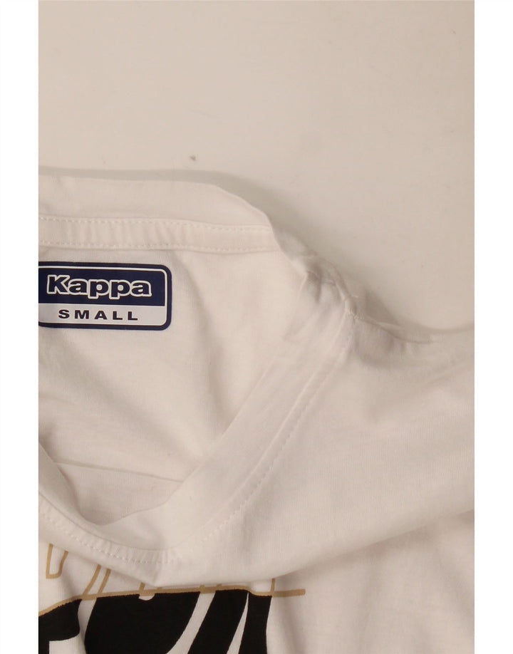 Camiseta feminina gráfica KAPPA UK 10 pequena branca