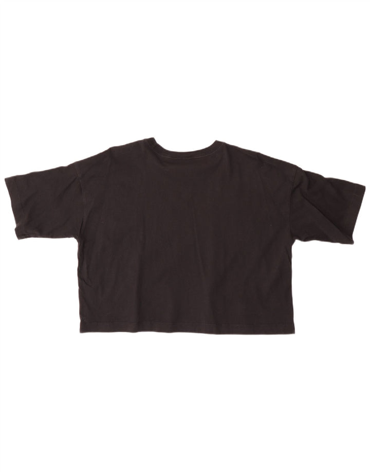 Camiseta feminina CHAMPION Crop Graphic UK 14 Médio Preto