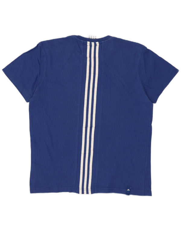 Adidas Mens Graphic T-Shirt Top UK 36/38 Pequeno Azul Algodão