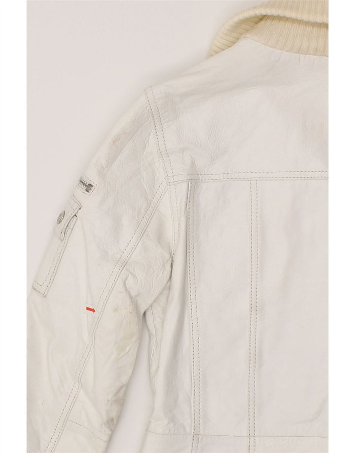 GIPSY Womens Overcoat UK 10 Small White Vintage Gipsy and Second-Hand Gipsy from Messina Hembry 