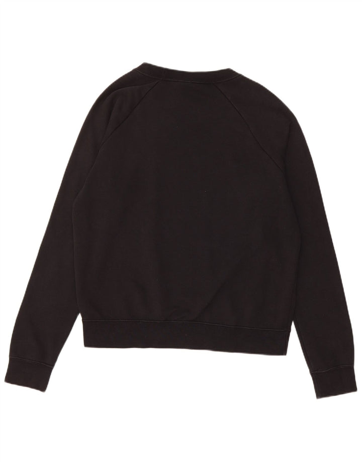 Moletom feminino Nike gráfico oversized Jumper UK 12 pequeno algodão preto
