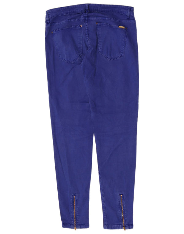 Calça feminina casual skinny Zara UE 38 pequena W28 L28 algodão azul