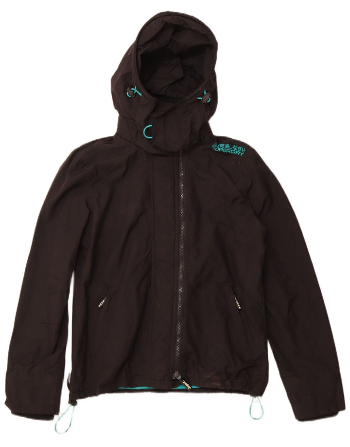 Jaqueta corta-vento feminina SUPERDRY The Windcheater UK 14 médio preto
