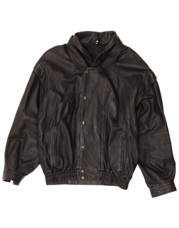 Jaqueta de couro masculina SAMANTA IT 52 XL preta