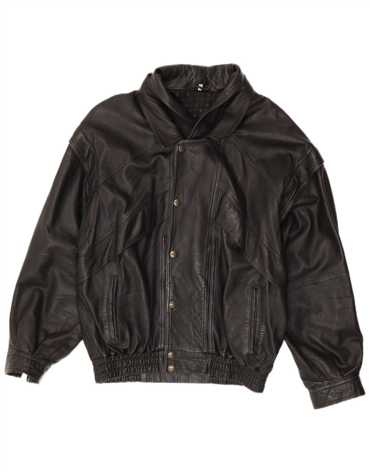 Jaqueta de couro masculina SAMANTA IT 52 XL preta