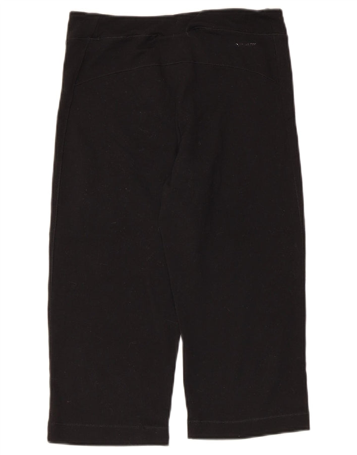 Adidas Womens Climalite Capri Calças de treino UK 12 Médio Preto