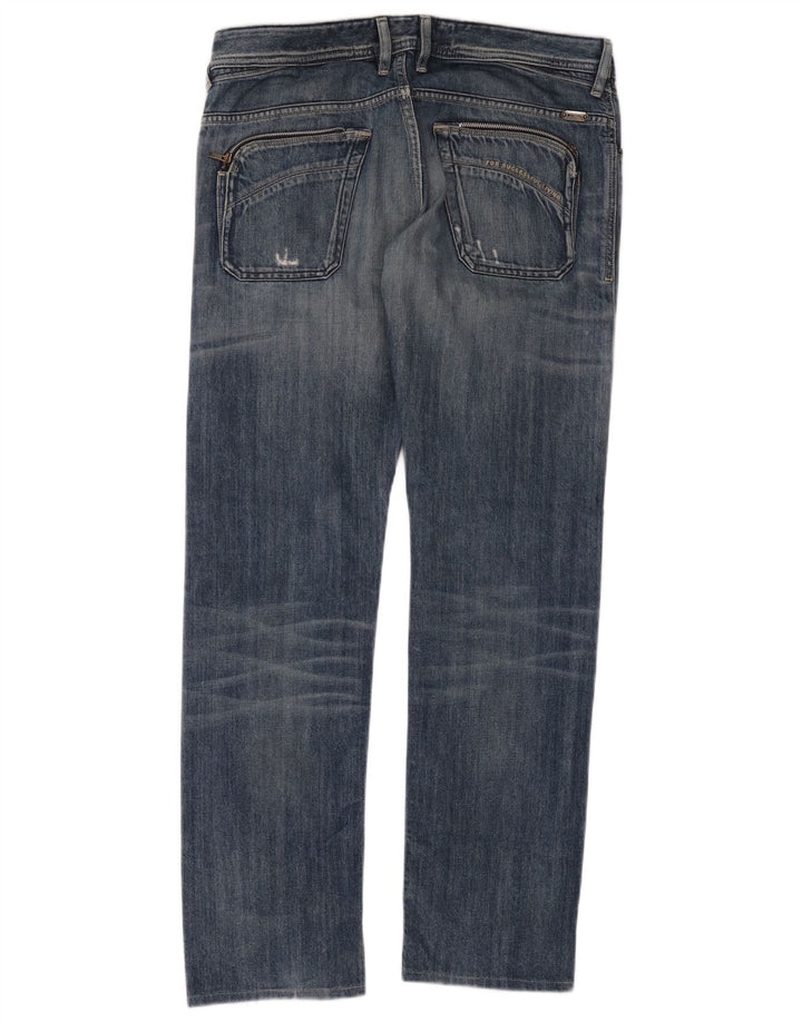 Diesel masculino Poiak jeans retos desgastados W33 L34 algodão azul