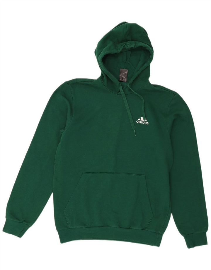 Adidas Mens Hoodie Jumper Médio Algodão Verde