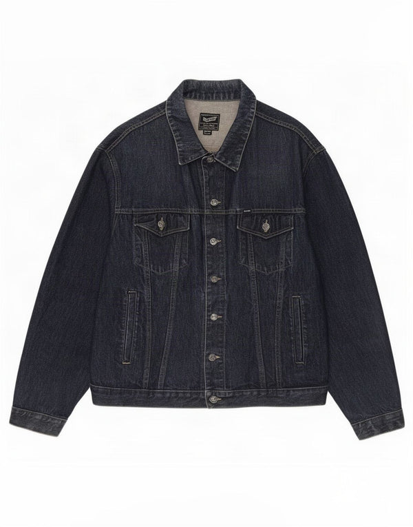 Jaqueta jeans masculina Gas UK 40 grande algodão azul marinho