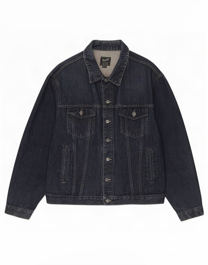 Jaqueta jeans masculina Gas UK 40 grande algodão azul marinho