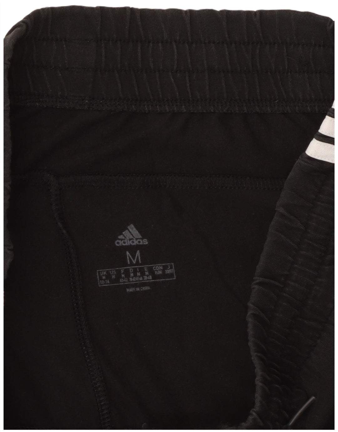 ADIDAS Womens Tracksuit Calças Joggers UK 12/14 Médio Algodão Preto