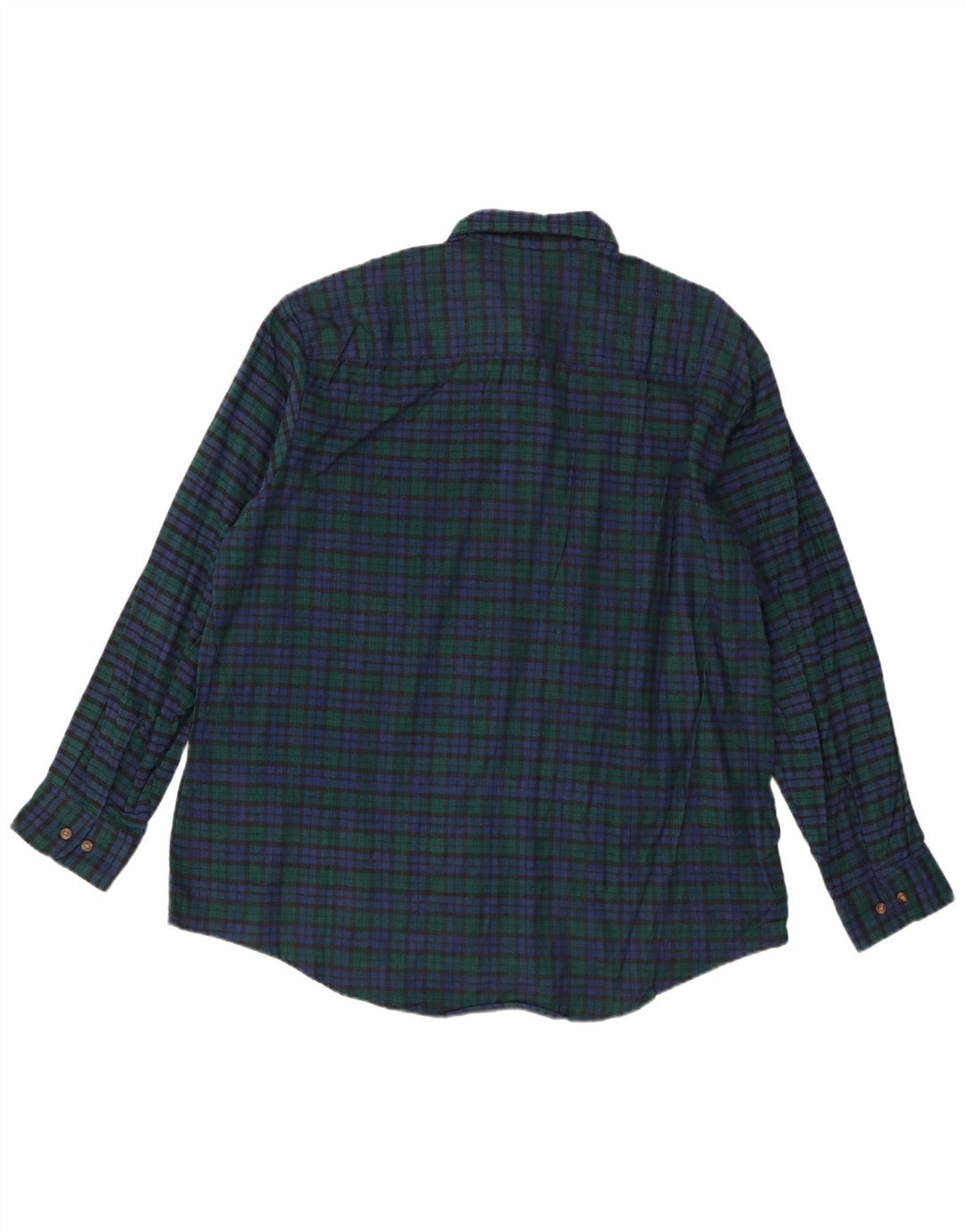 Camisa masculina vintage de flanela XL algodão xadrez verde
