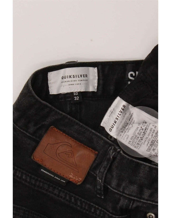 Quiksilver Mens Slim Jeans W32 L32 Algodão Preto