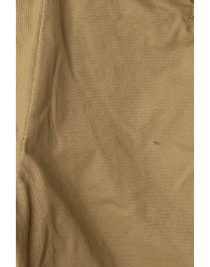 IZOD Mens Stretch Chino Shorts W34 Grande Algodão Bege