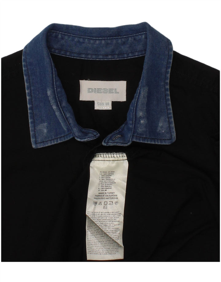 DIESEL Camisa Menino 9-10 Anos Algodão Preto