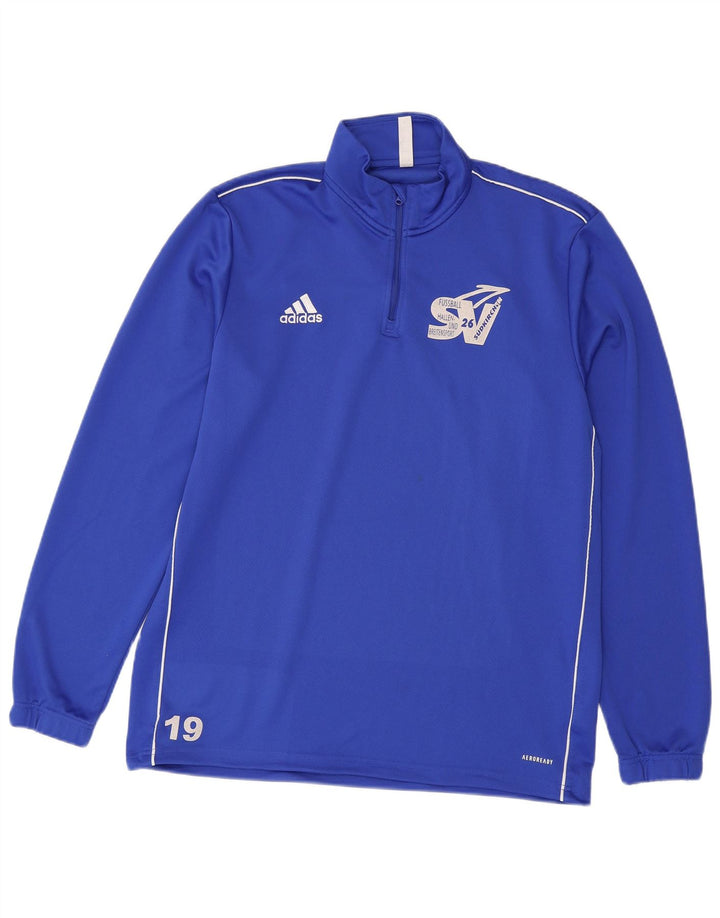 ADIDAS Masculino Aeroready Graphic Zip Neck Pulôver Treino Top XL Azul