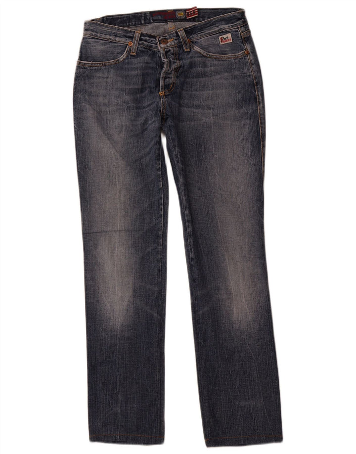 ROY ROGERS Jeans retos femininos W29 L30 algodão azul