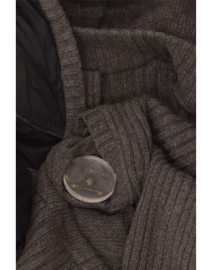 Jaqueta masculina reversível de malha com capuz Massimo Dutti Reino Unido 42 XL cinza