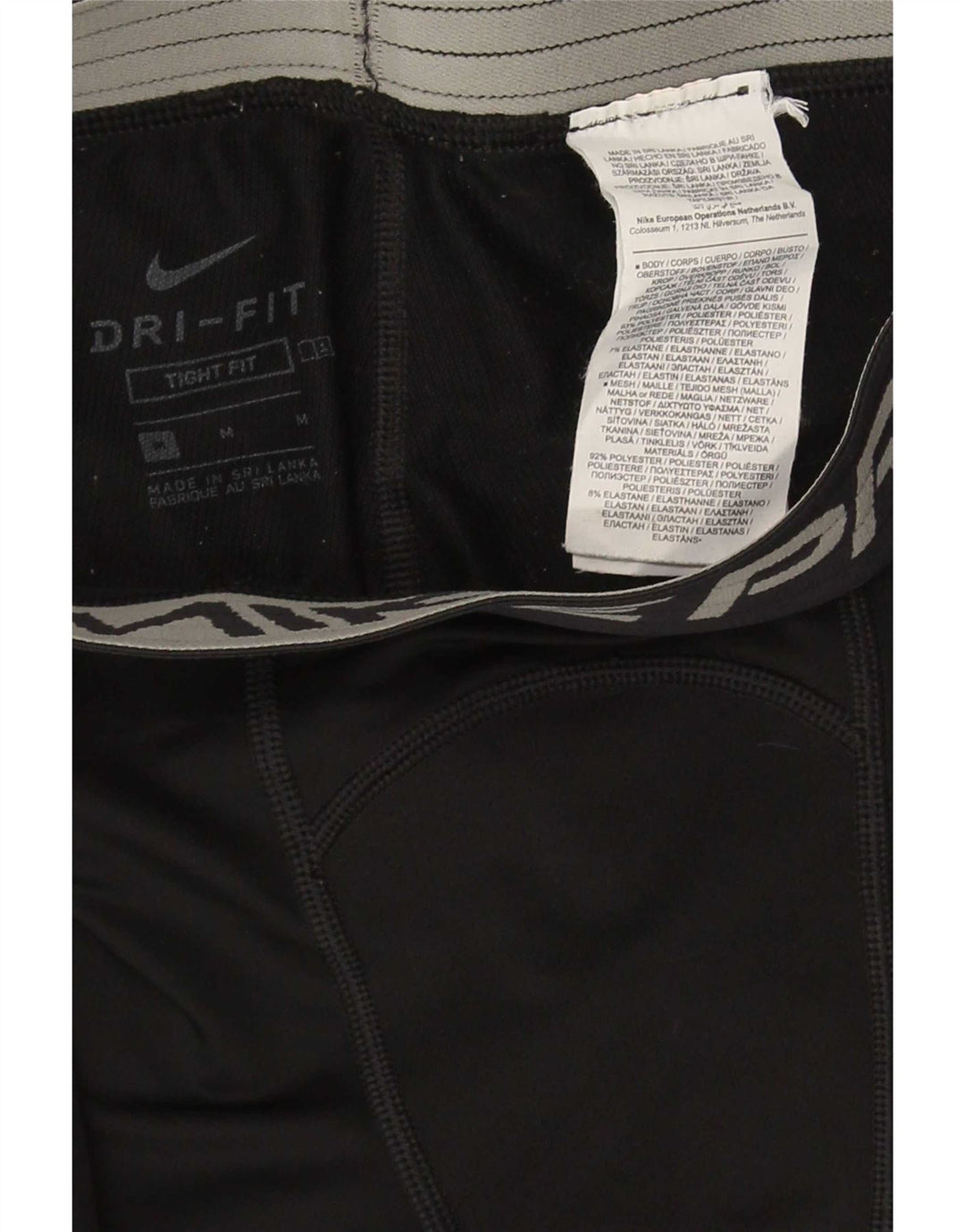 Leggings Nike Dri Fit Graphic UK 12 Médio Preto Poliéster