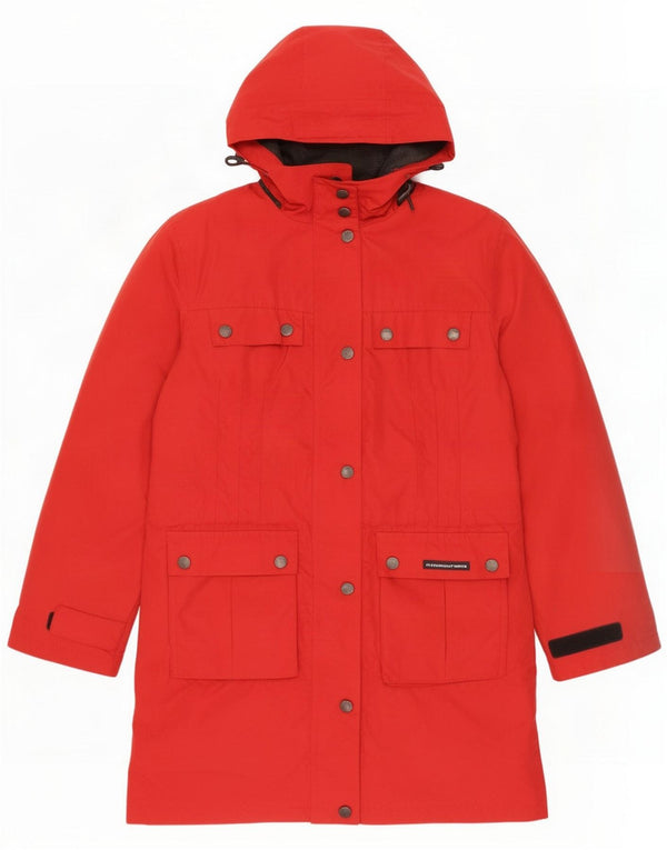 Tucano Urbano Womens Hooded Padded Coat IT 42 Medium Red Polyamide Modern