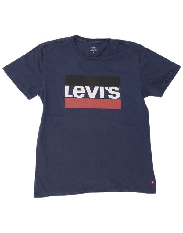 Camiseta gráfica masculina LEVI'S Top médio azul marinho