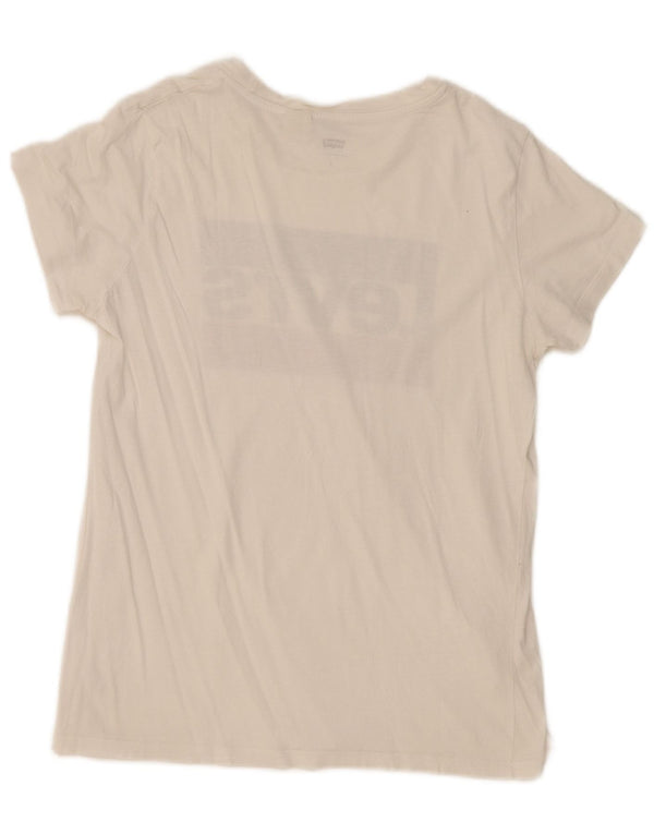 Camiseta feminina gráfica Levi's UK 12 médio branco