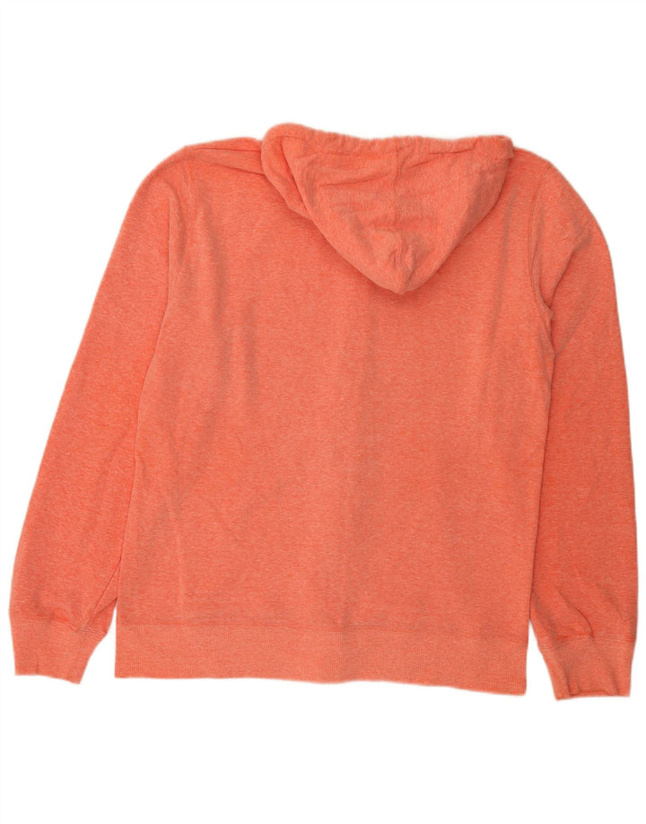 Zara Suéter masculino com capuz e zíper XL laranja manchado