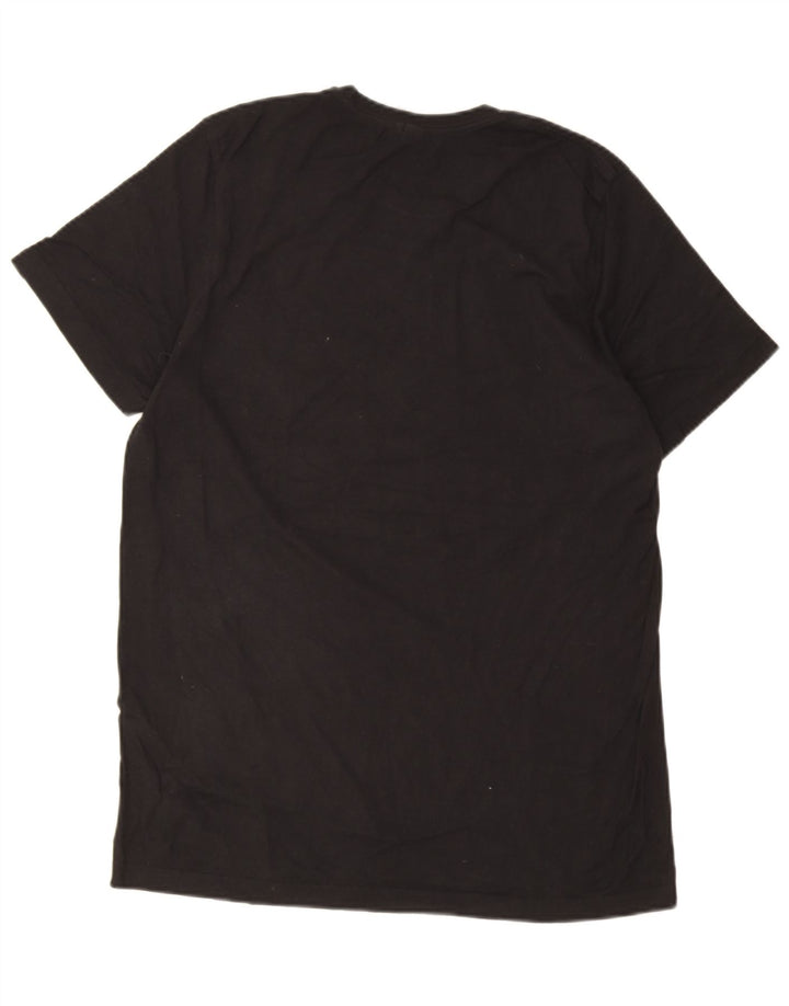 Adidas Mens Graphic T-Shirt Top Grande Algodão Preto