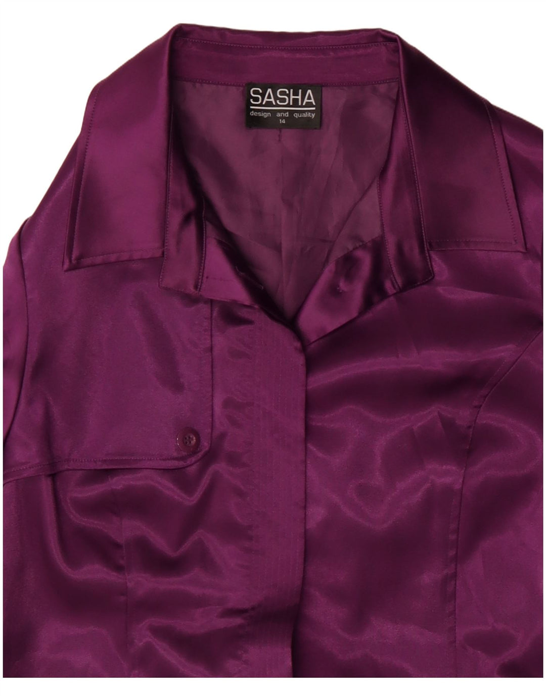 Sasha Womens Trench Coat UK 14 Médio Roxo