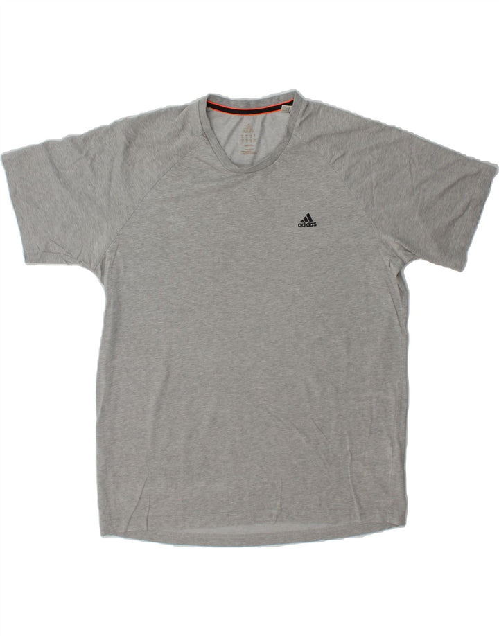 ADIDAS Mens T-Shirt Top XL Grey Cotton Vintage Adidas and Second-Hand Adidas from Messina Hembry 