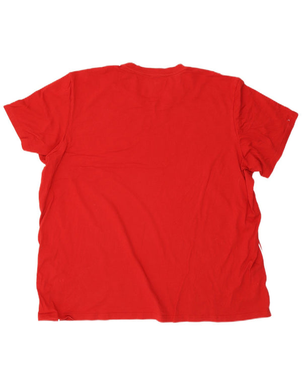 Camiseta masculina Adidas Top 3XL de algodão vermelho esportivo