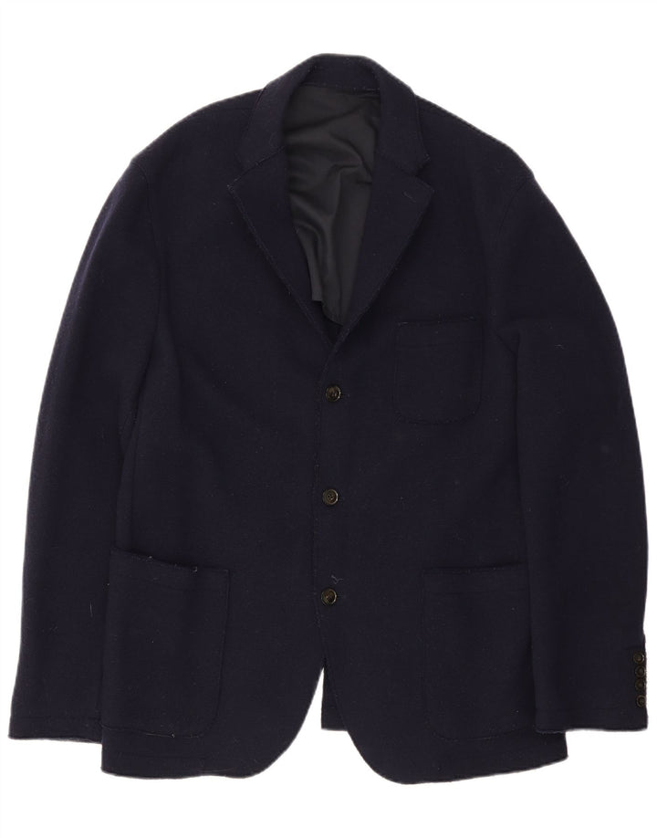 Jaqueta Blazer Masculina Tommy Hilfiger com 3 Botões IT 54 2XL Lã Azul Marinho