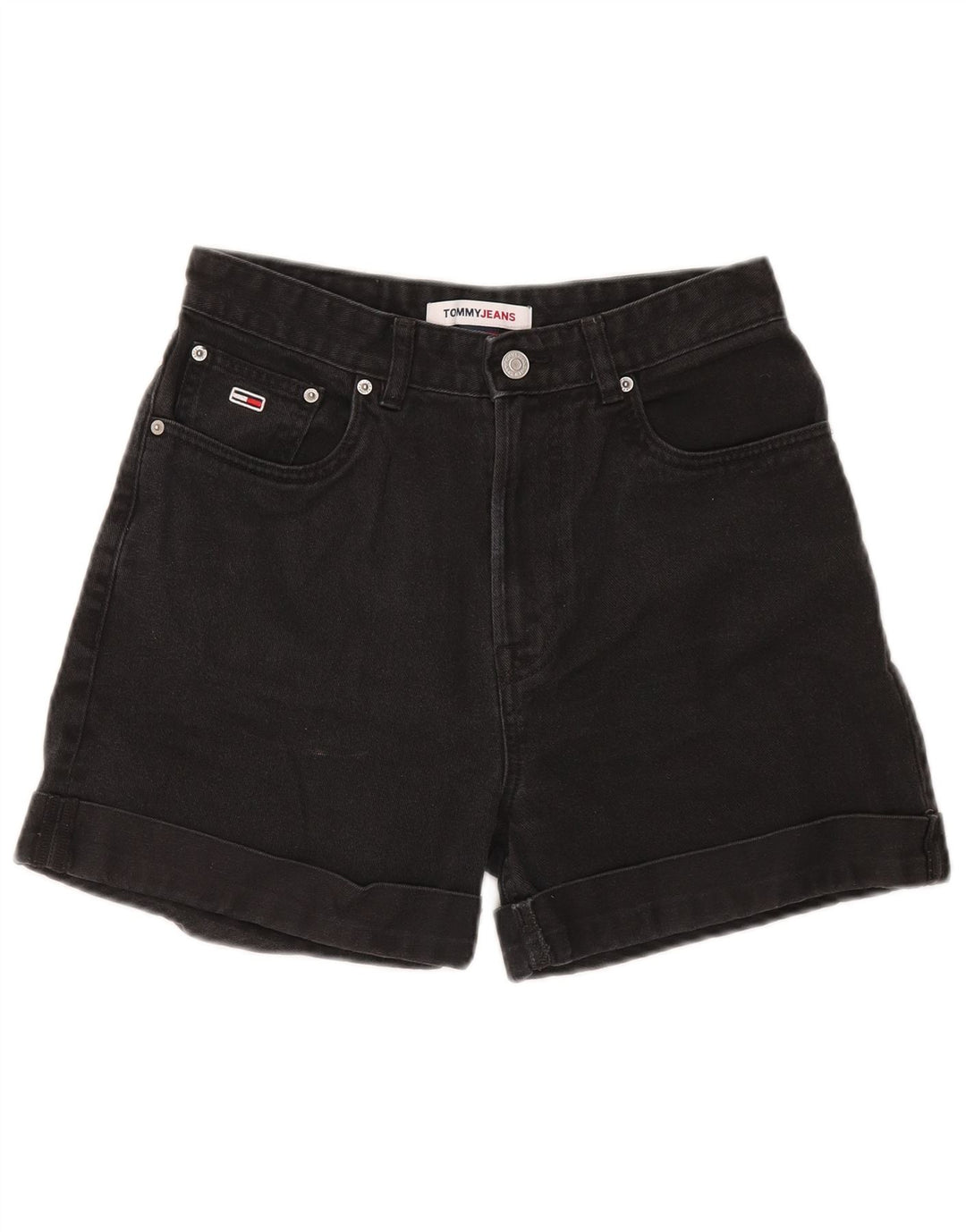 Shorts jeans feminino Tommy Hilfiger W28 médio preto