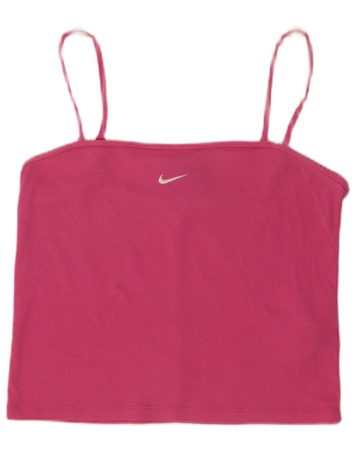Nike Womens Cami Top UK 14 Grande Algodão Rosa