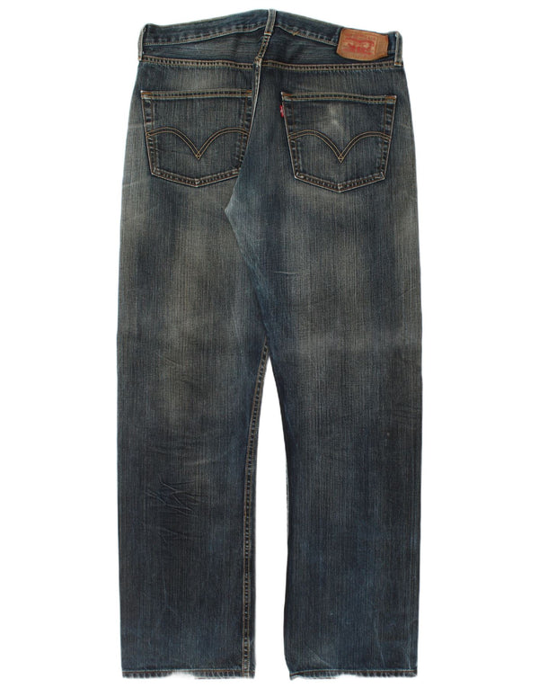 Levi's Masculino 501 Straight Jeans W38 L34 Azul Marinho Algodão
