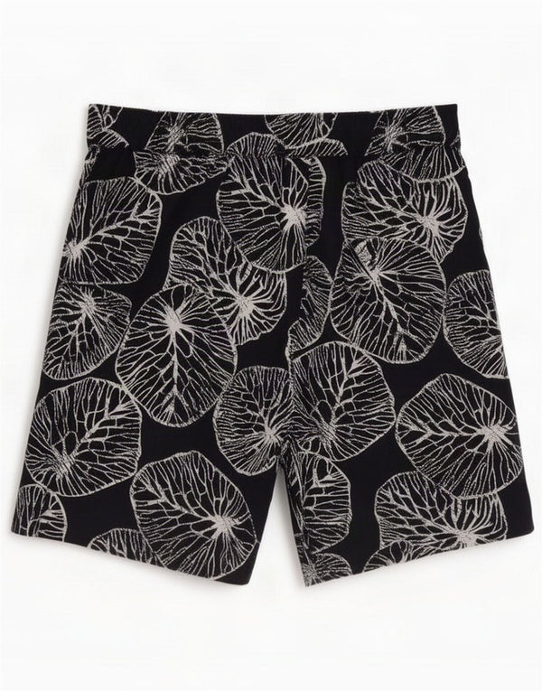 Weird Fish Womens Sport Shorts UK 10 pequeno azul marinho viscose floral