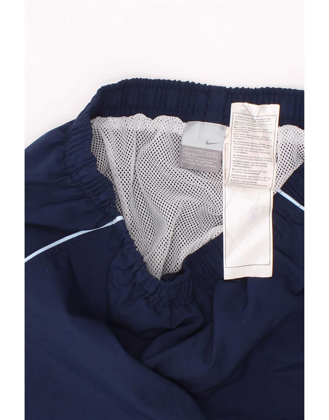 Shorts esportivos Nike Boys 12-13 anos grandes poliéster azul marinho