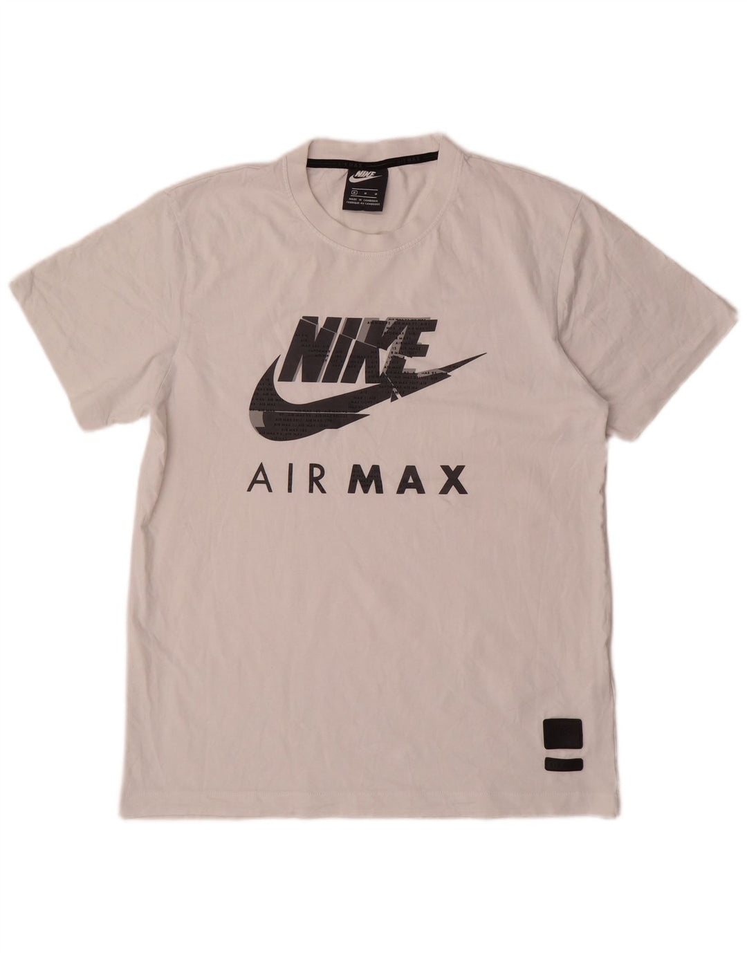 Camiseta Nike masculina Air Max Graphic Top médio algodão branco