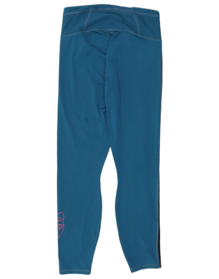 Puma Womens Graphic Leggings UK 12 Poliéster Colourblock Azul Médio