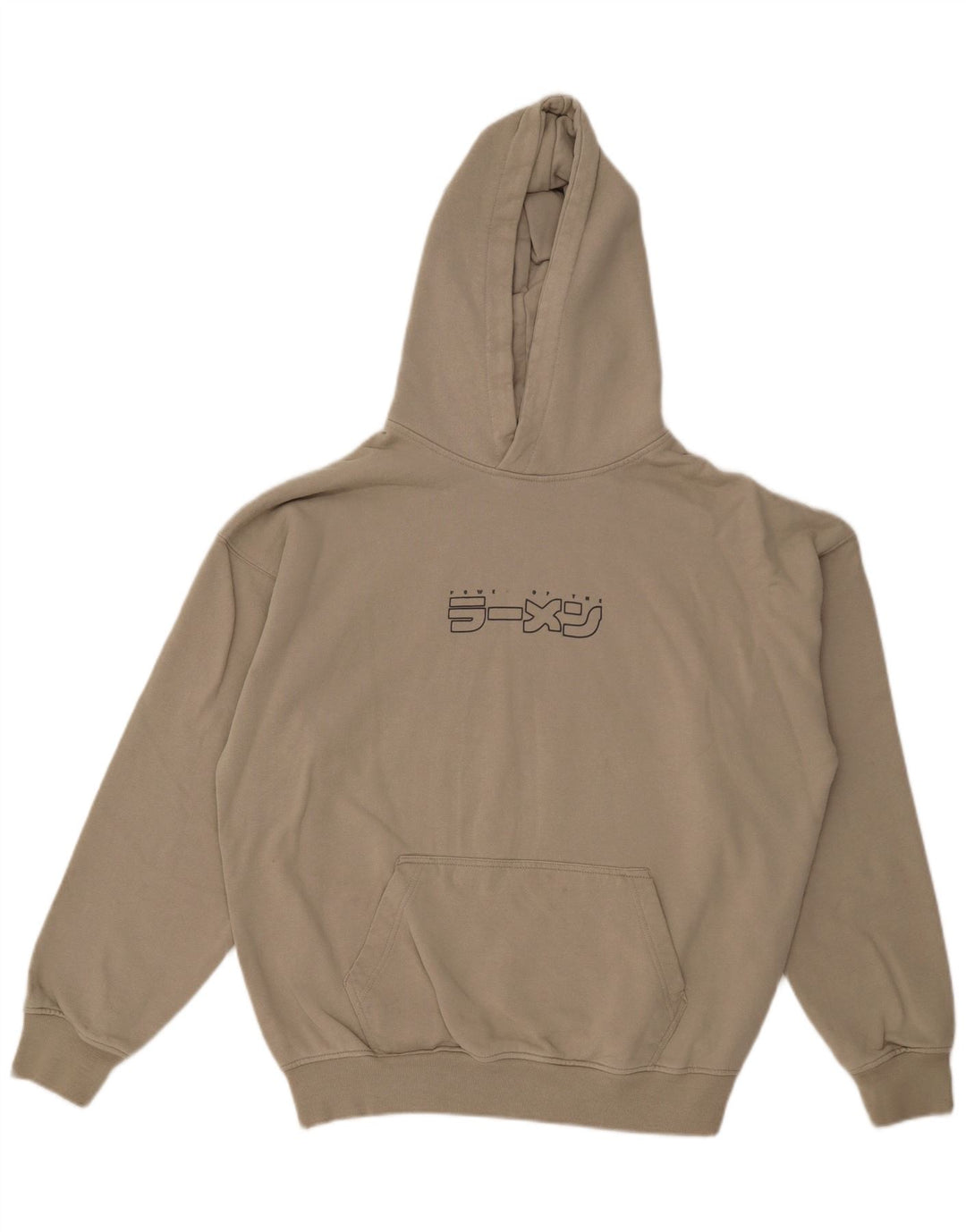 Cropp Mens Graphic Loose Fit Hoodie Jumper Médio Bege