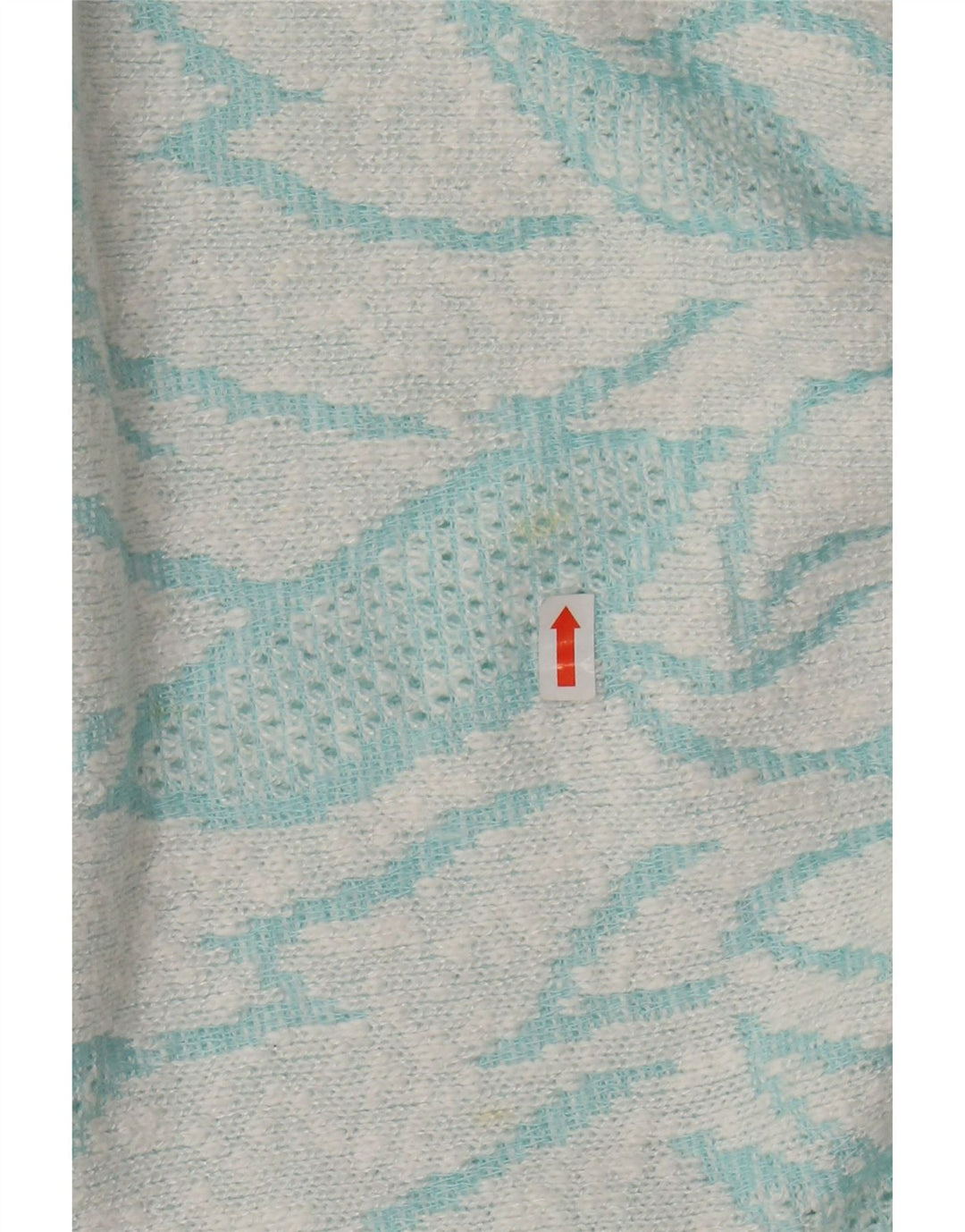 Suéter feminino VINTAGE com gola redonda IT 50 XL turquesa colorblock