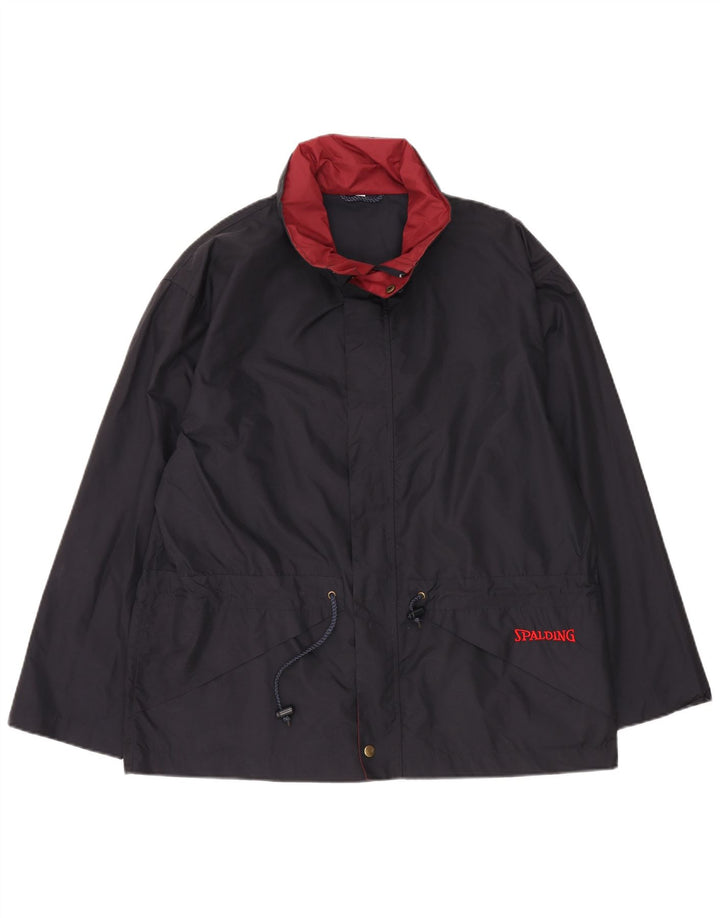 Jaqueta corta-vento masculina SPALDING Reino Unido 38 nylon azul marinho médio