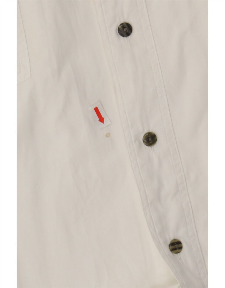 BODONI Mens Loose Fit Short Sleeve Shirt 2XL White Cotton Vintage Bodoni and Second-Hand Bodoni from Messina Hembry 