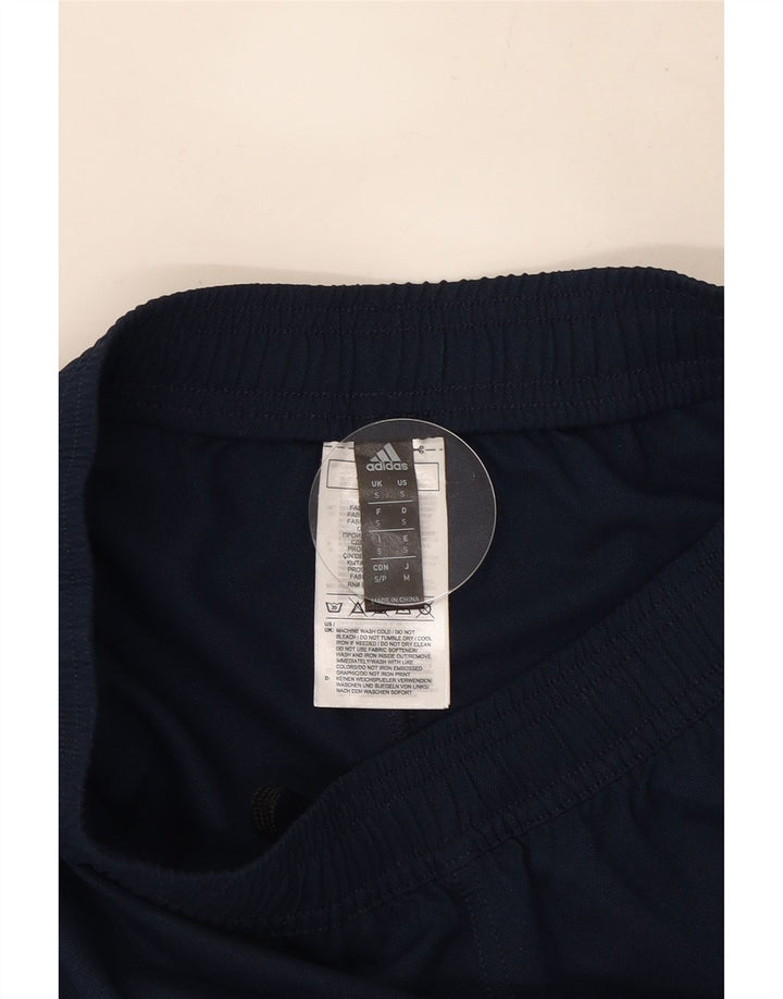 Shorts esportivos gráficos masculinos Adidas pequenos poliéster azul marinho